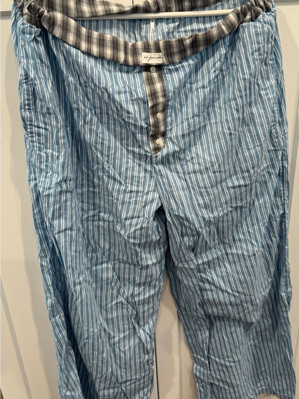 Urban Outfitters Blue, Green & White Plaid “Out from under” Button-Front Shirt
